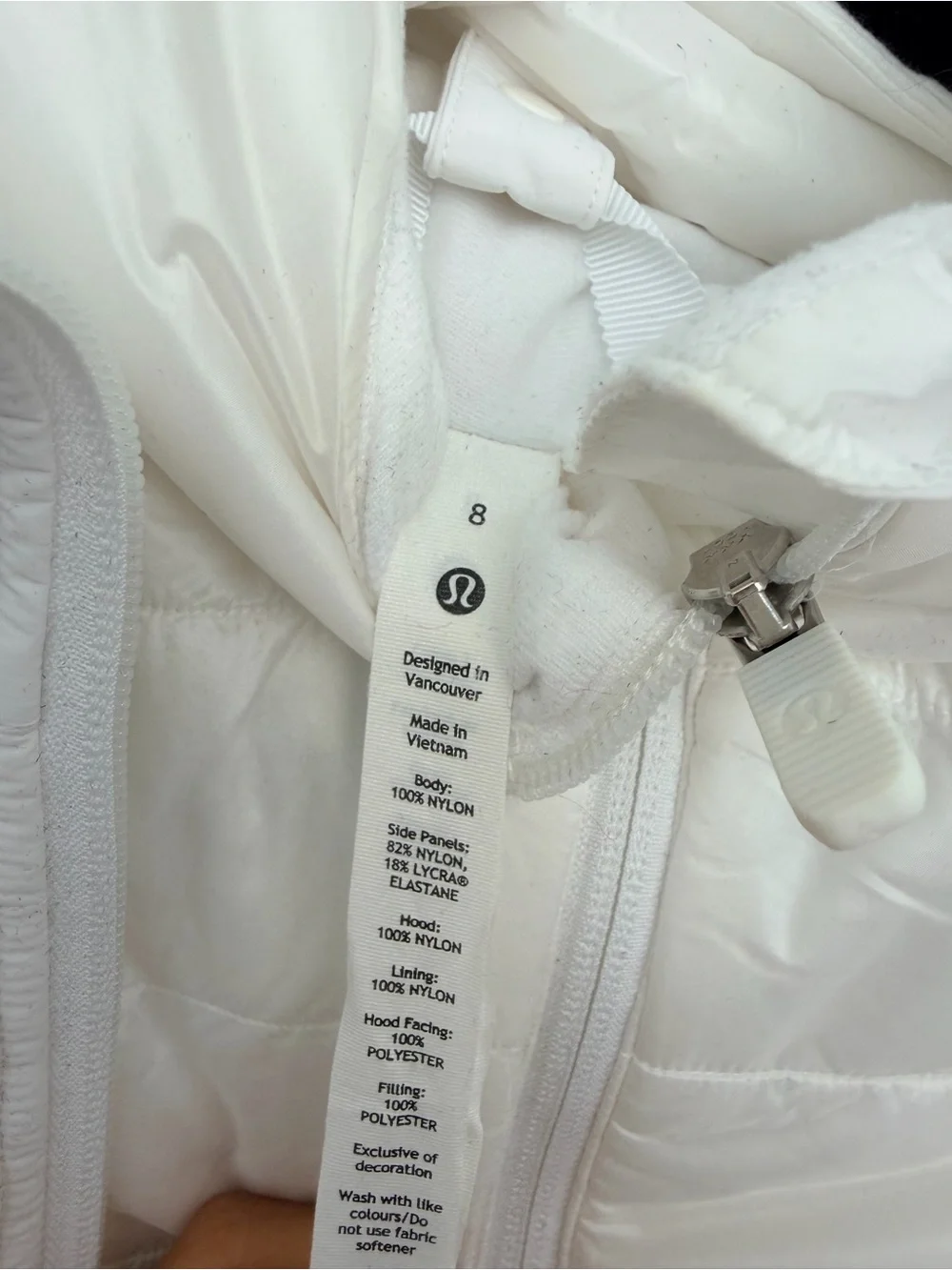 Lululemon Another Mile Jacket Lightweight White Hooded